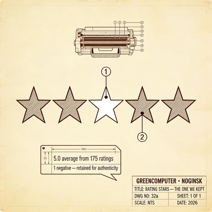 Инженерный чертёж — пять звёзд рейтинга, статья ГринКомпьютер Ногинск